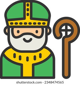 St Patrick Icon Bild. Geeignet für mobile Anwendungen.