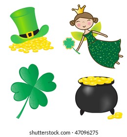 St. Patrick icons set.