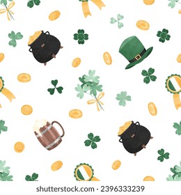 St. Patrick Invitation Seamless Pattern