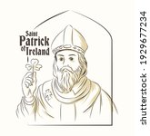 St Patrick of Ireland vector illustration