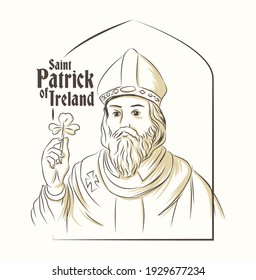 St Patrick of Ireland vector illustration