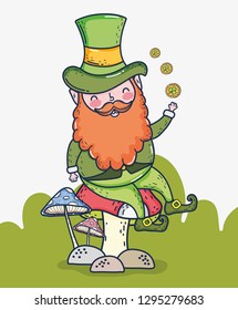 st patrick man celebration with gold coins