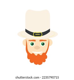 St patrick man. Party decoration. Happy festive background. Party invitation. Vector design. Traditional design.