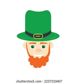 St patrick man. Party decoration. Happy festive background. Party invitation. Vector design. Traditional design.