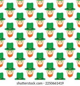 St patrick man. Party decoration. Happy festive background. Party invitation. Vector design. Traditional design.