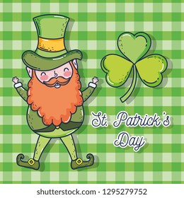 st patrick man wearing hat and suit with clover