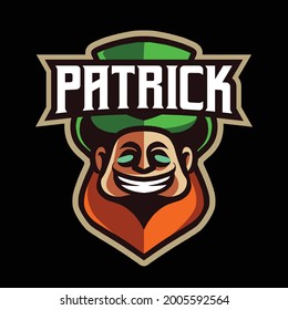 St Patrick mascot gaming logo