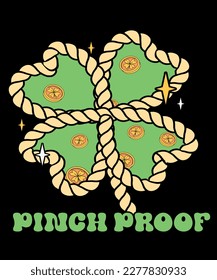 St patrick pinch proof western clover t-shirt design