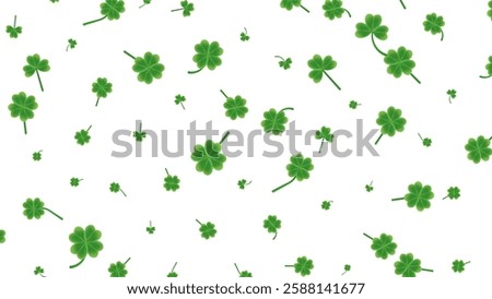 St Patrick s Day Clover pattern. Vector illustration for lucky spring design 