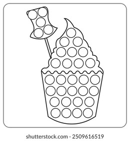  St. Patrick s day Cupcake dot marker activity page for kids