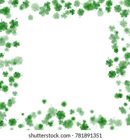 St Patrick s Day frame isolated on white background. Ireland symbol pattern. And also includes EPS 10 vector