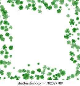 St Patrick s Day frame isolated on white background. Ireland symbol pattern. And also includes EPS 10 vector