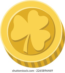 St Patrick s Day golden coin