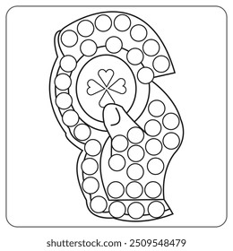 
 St. Patrick s day hand dot marker coloring and educational page 