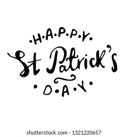 St Patrick s day handwritten quotation poster vector