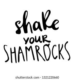 St Patrick s day handwritten quotation poster vector