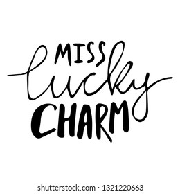 St Patrick s day handwritten quotation poster vector