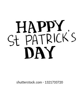 St Patrick s day handwritten quotation poster vector