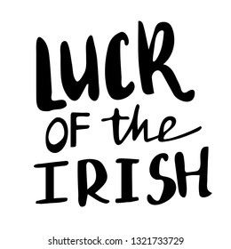 St Patrick s day handwritten quotation poster vector