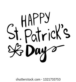 St Patrick s day handwritten quotation poster vector