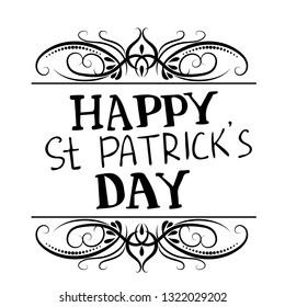 St Patrick s day handwritten quotation poster vector