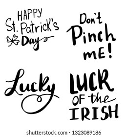 St Patrick s day handwritten quotation poster vector