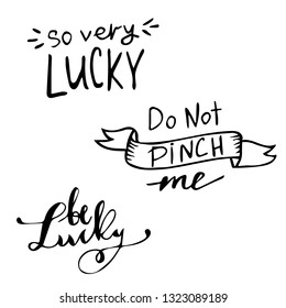 St Patrick s day handwritten quotation poster vector