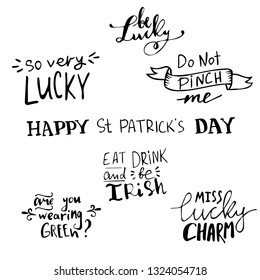 St Patrick s day handwritten quotation poster vector