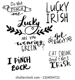 St Patrick s day handwritten quotation poster vector