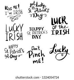 St Patrick s day handwritten quotation poster vector
