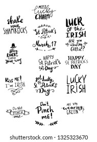 St Patrick s day handwritten quotation poster vector