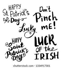 St Patrick s day handwritten quotation poster vector