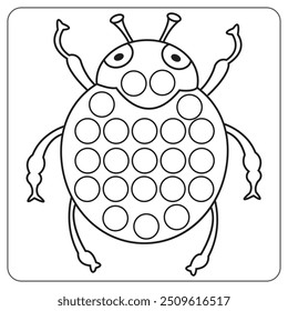 St. Patrick s day Ladybug dot marker activity page for toddler and preschooler