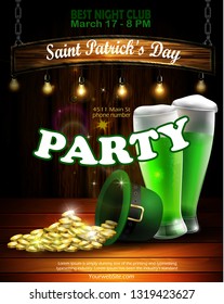 St. Patrick s Day poster. Vector illustration