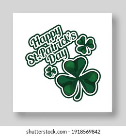 St. Patrick s Day poster set Vector illustration, Calligraphic Lettering Happy St Patricks Day. Vector Illustration. Vector illustration EPS10