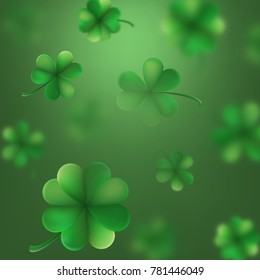 St. Patrick s Day shamrocks blur effect. And also includes EPS 10 vector