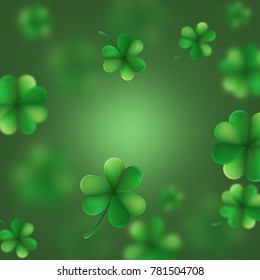 St. Patrick s Day shamrocks blur effect. And also includes EPS 10 vector