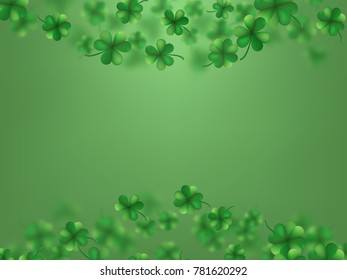 St. Patrick s Day shamrocks blur effect. And also includes EPS 10 vector
