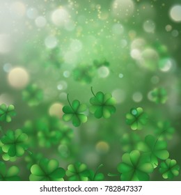 St. Patrick s Day shamrocks blur effect. And also includes EPS 10 vector