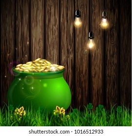 St. Patrick s Day symbol green pot