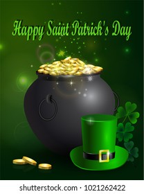 St. Patrick s Day symbol green pot