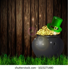 St. Patrick s Day symbol green pot