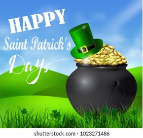 St. Patrick s Day symbol green pot