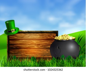 St. Patrick s Day symbol green pot