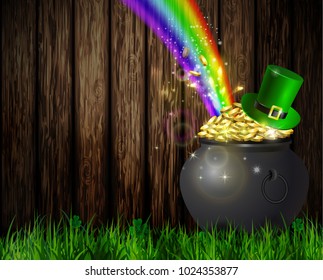 St. Patrick s Day symbol green pot