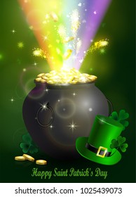 St. Patrick s Day symbol green pot