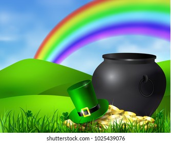 St. Patrick s Day symbol green pot