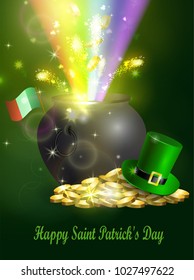 St. Patrick s Day symbol green pot