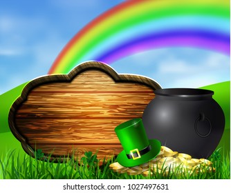 St. Patrick s Day symbol green pot