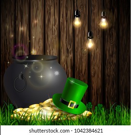 St. Patrick s Day symbol green pot